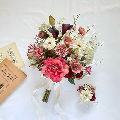 カラフル 胡蝶蘭 アーティフィシャルフラワーブーケ ウェディング