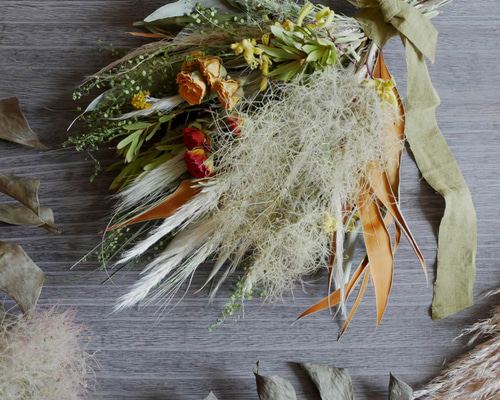 創作スワッグ　秋冬の森　実物いっぱい 創作スワッグ秋冬の森実物いっぱい