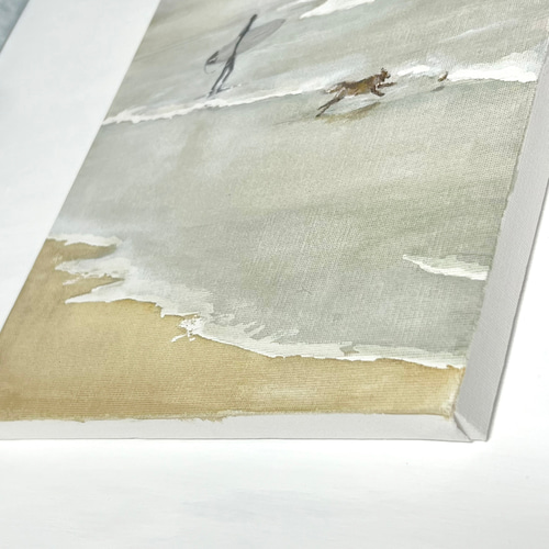 ☆原画☆ 9月の海 アクリル絵の具 F3キャンバス 送料無料 絵画