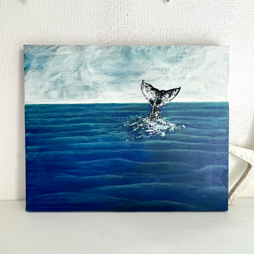 ☆原画☆クジラと水平線【Whale and the Horizon】 アクリル