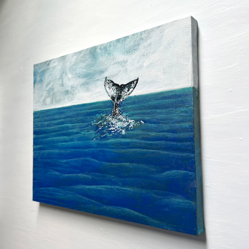 受注制作☆原画☆クジラと水平線【Whale and the Horizon】 アクリル