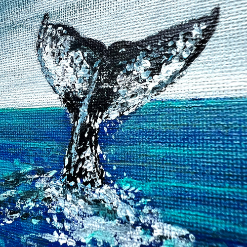 受注制作☆原画☆クジラと水平線【Whale and the Horizon】 アクリル