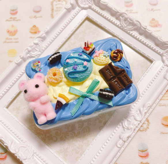 ともこ様☆ホイップデコ ハムスターとお菓子のホイップデコ マルチケース 小物入れ お