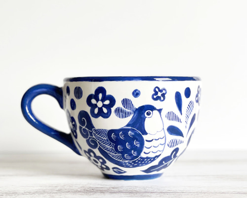 カフェオレカップ ～Jardín～ 002UB マグカップ 陶工房Francesca 通販