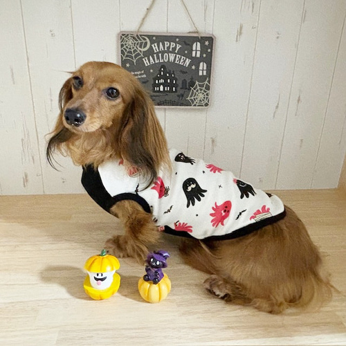 在庫限り！ タンクトップ おばけたこウインナー 【レッド】Dog 犬服