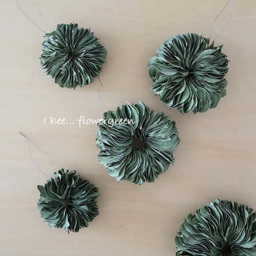 ドライフラワー　ポポラス　ミルフィーユリース　クリスマス　プレゼント　インテリア ユーカリポポラスのミルフィーユリース作り方】 とっても簡単