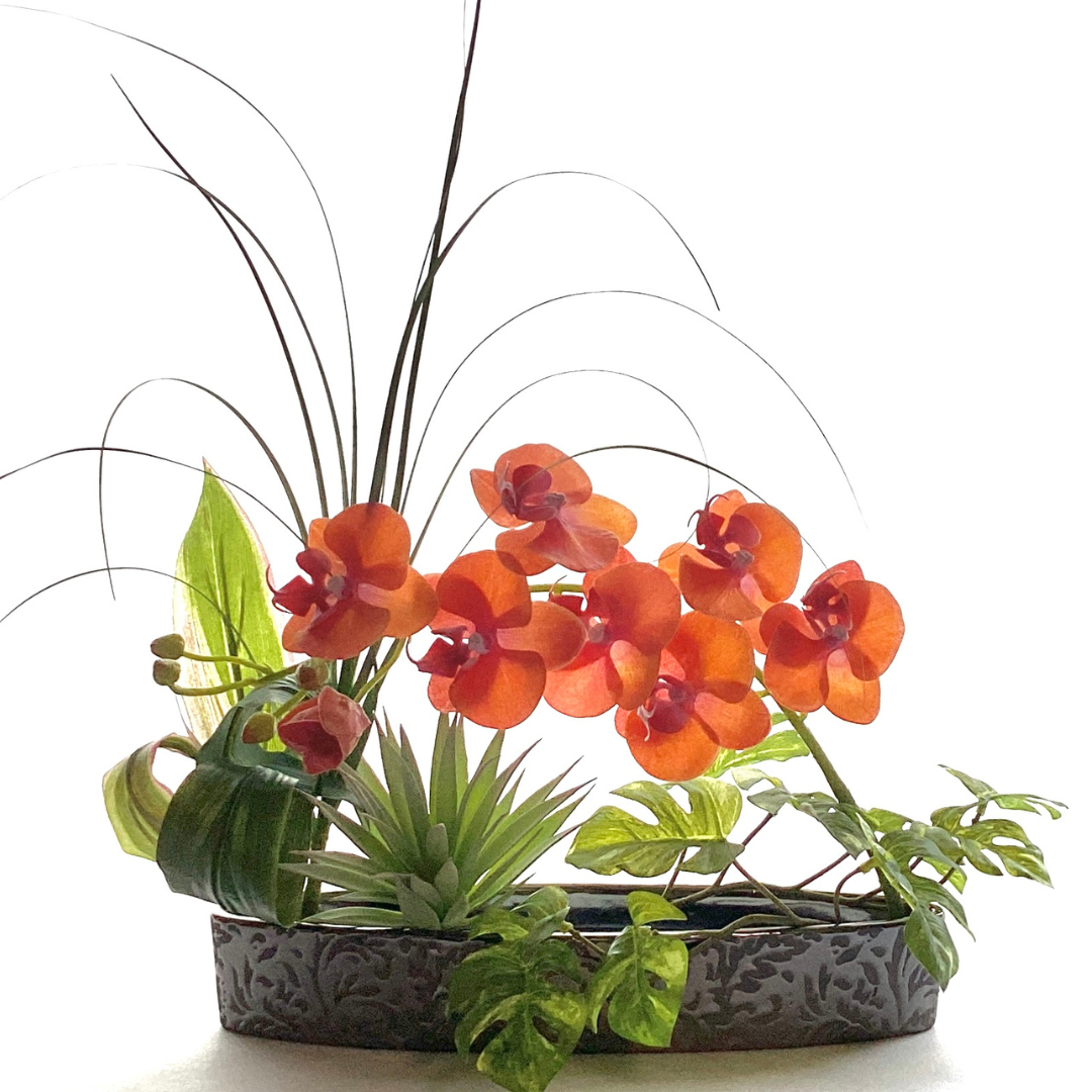 各種お祝い/倒しても溢れないお水 「胡蝶蘭」フェイクグリーン、光触媒