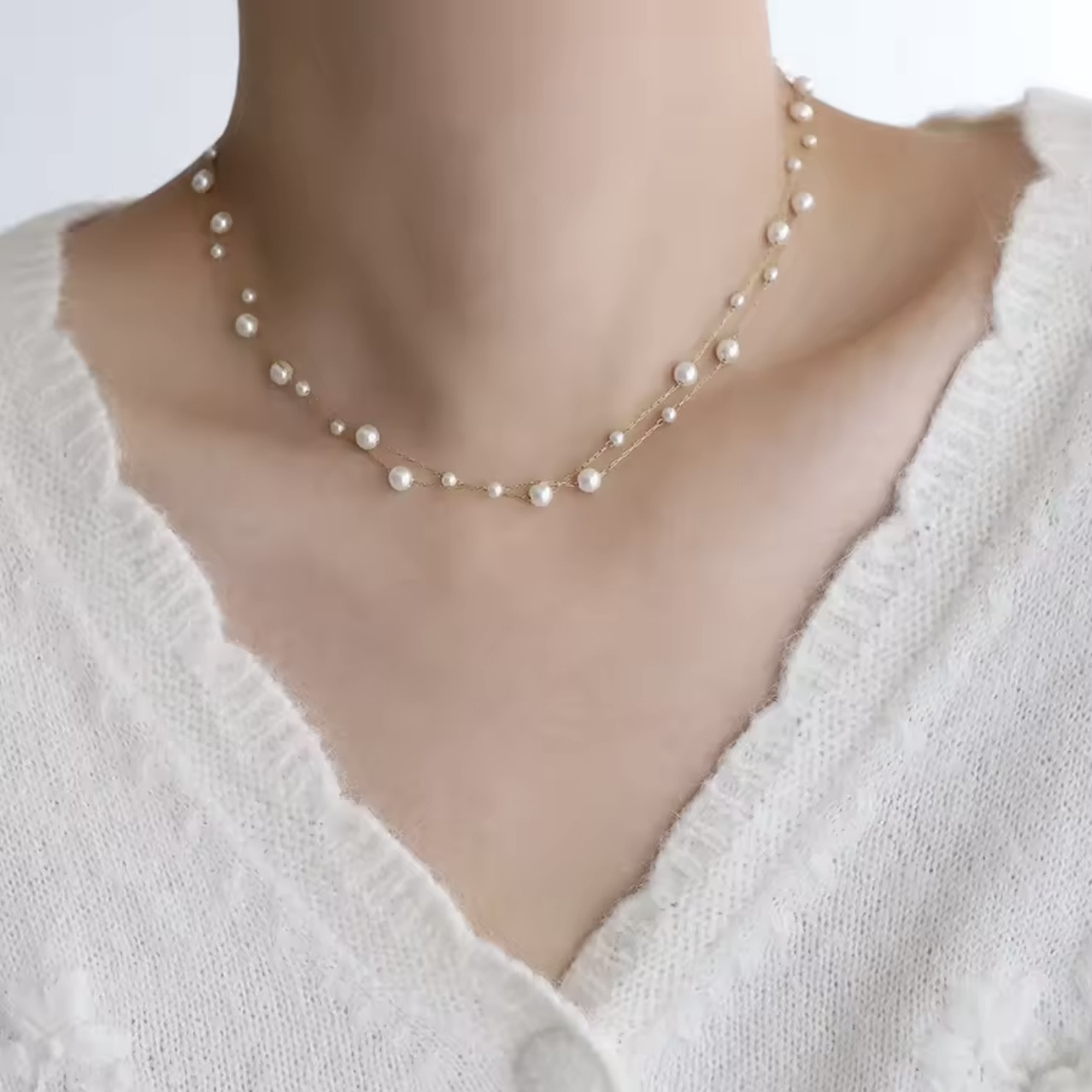 Amazon | [Cream dot．] クリームドット ネックレス