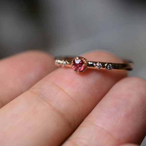 柘榴様 SR7-3 宝石質 艶やかな柘榴色 天然 スピネル ミャンマー産