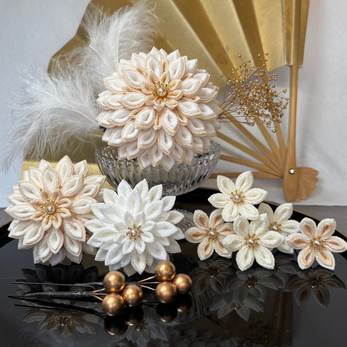 ⭐︎受注制作⭐︎【高砂(たかさご)】 〈白妙の羽の髪飾り〉OP多数