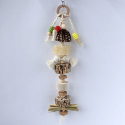 鳥のおもちゃ ☆コルクとバルサのリングリング☆ 【鳥 インコ