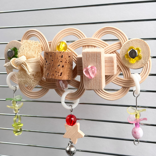 鳥のおもちゃ ☆ラタンのプレイフレーム 小 ☆ 【鳥 インコ おもちゃ