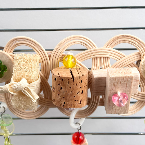 鳥のおもちゃ ☆ラタンのプレイフレーム 小 ☆ 【鳥 インコ おもちゃ