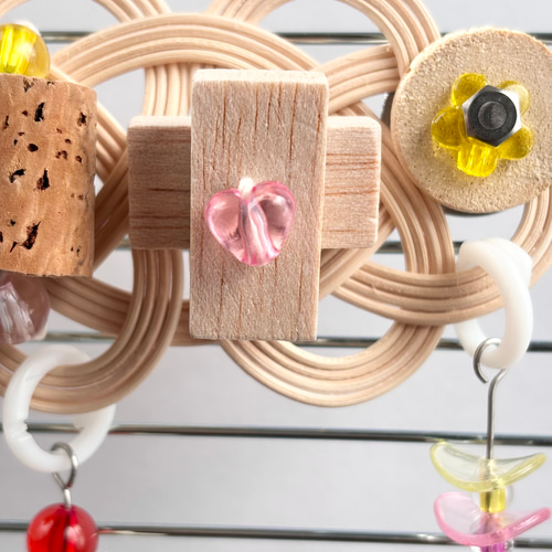 鳥のおもちゃ ☆ラタンのプレイフレーム 小 ☆ 【鳥 インコ