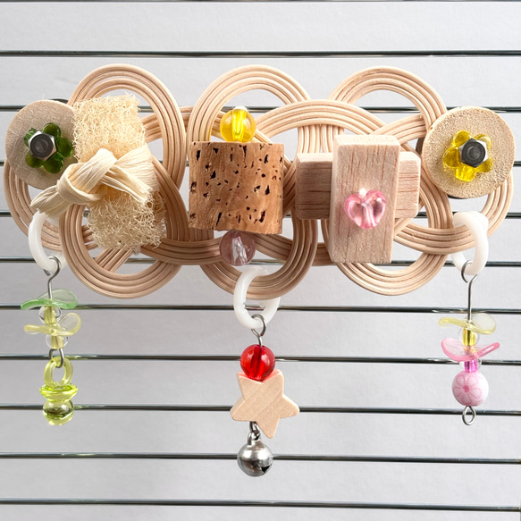 鳥のおもちゃ ☆ラタンのプレイフレーム 小 ☆ 【鳥 インコ おもちゃ