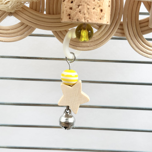 鳥のおもちゃ ☆ラタンのプレイフレーム 大☆ 【鳥 インコ おもちゃ