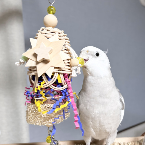 バードトイ インコおもちゃ いろいろ素材 鳥おもちゃ 鳥の