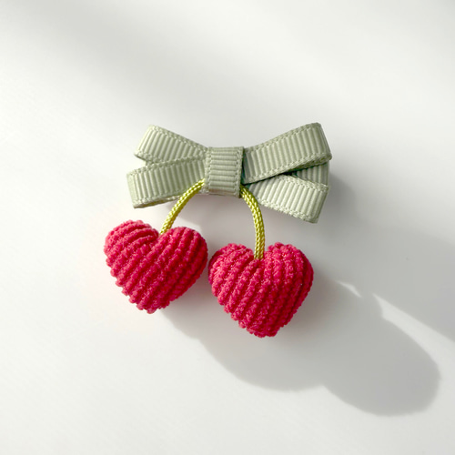 さくらんぼヘアクリップ 子供 サクランボ プチギフト 浴衣 髪飾り