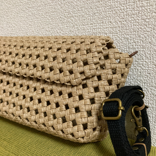 ポシェット かごバッグ クラフトバンド 紙バンド ポシェット まさけん