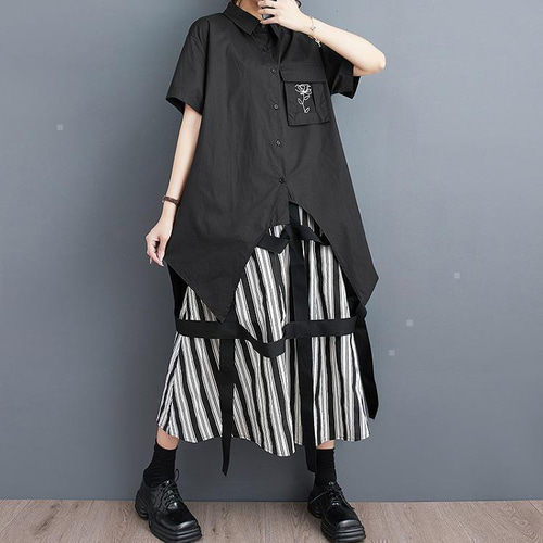 大きいサイズ レディース トップス シャツ 春夏 秋 新品 半袖