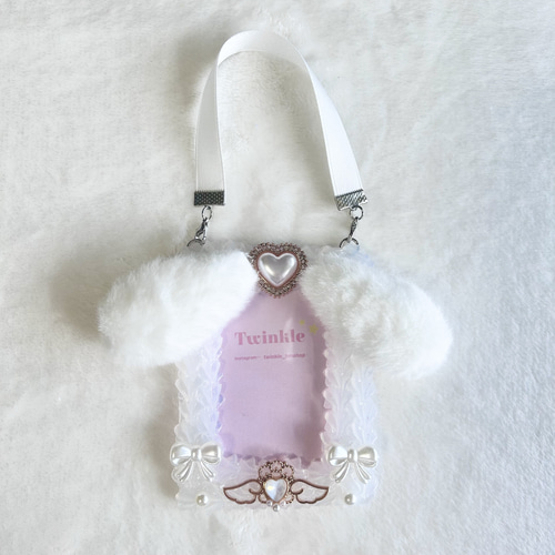 B8 うさ耳(しろ) トレカケース ホイップデコ 硬質ケース 推し活 チェキ