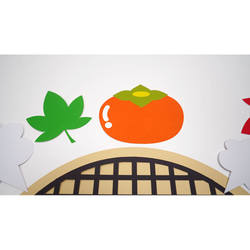 ★壁面飾り 標準サイズ （横80cm※サイズ変更可能）「秋刀魚の塩焼きと秋の幸！」９月 10月 秋 高齢者 病院 7枚目の画像