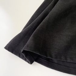 サイドリボンのジャンパースカート * cotton linen Black * 　 13枚目の画像