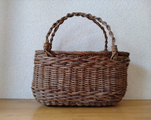 あけび　籠　バッグ　民藝 新品 あけびかごバッグS 秋田県産 こだし編み メンテナンス保証