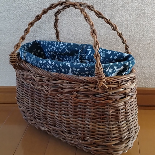 Amazon.co.jp: 宮本工芸 あけびのかご 丸篭一本手 * けび蔓 山