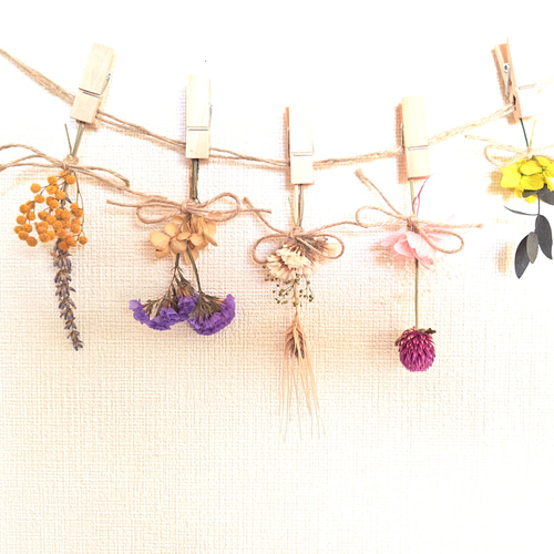 送料無料*ドライフラワーガーランド*ミニスワッグ5本 ♪ ドライ  