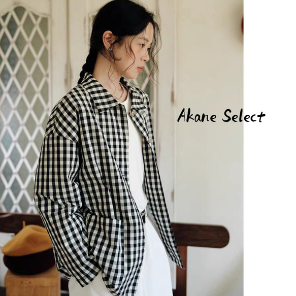 美品 マッキントッシュ ロンドン リネン混 チェック柄