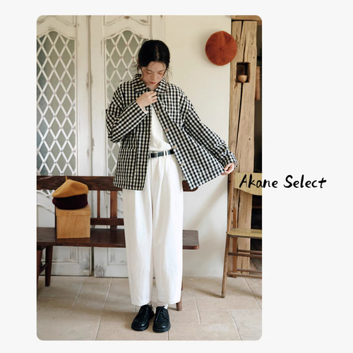 美品　45R コットンリネン　チェック　ジャケット セール 30%OFF】【セットアップ対応】リネングレンチェック