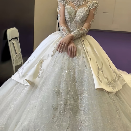 可愛いドレス 韓国スタイル 贅沢なストーン プリンセスライン