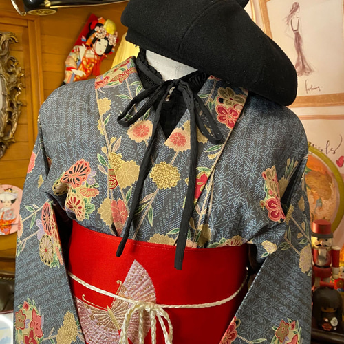 和洋折衷 着物 リメイク ワンピース ドレス 洗える 化繊 名古屋 和洋折衷 着物 リメイク ワンピース ドレス 洗える 化繊 名古屋