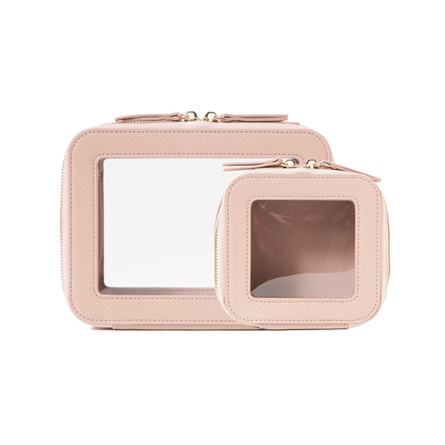 クリア窓付きポーチ お得な2点セット 大 小 小物入れ 化粧ポーチ 推し