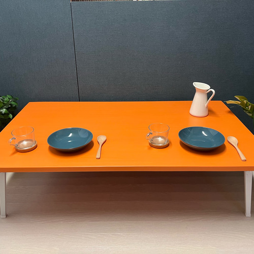 最終決算 送料無料】 ローテーブル オレンジ パイン 70cm 120cm 長方形 センターテーブル・ローテーブル