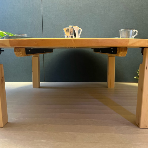 【返品不可】 送料無料】 ローテーブル 木製 ナチュラル パイン 120cm 丸形 センターテーブル・ローテーブル