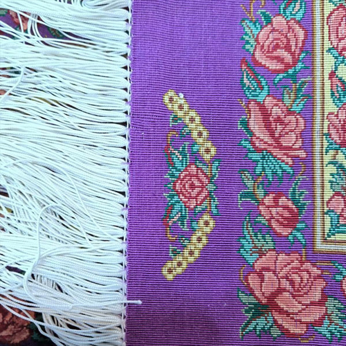 特価❣　ペルシャ絨毯　ラグ　絨毯　玄関マット　紫　クム産　シルク100％　新品 ペルシャ絨毯 ラグ 絨毯 玄関マット 紫 クム産 シルク100％ 新品 本物