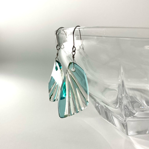 切子 の クリスタル ピアス ピアス（フック・チェーン） monalisa切子