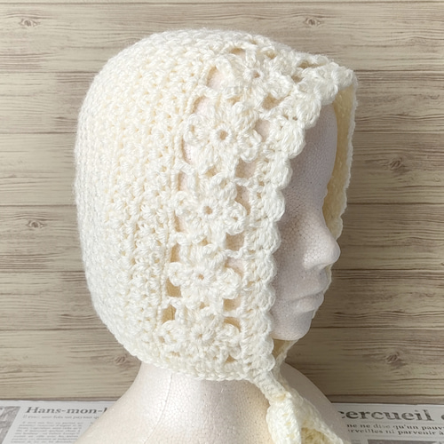AMOMENT CROCHET KNIT BONNET クロシェ　バラクラバ AMOMENT CROCHET KNIT BONNET クロシェ バラクラバ