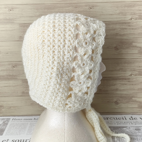 ボンネット 秋冬 クロシェハット ニットフード バラクラバ