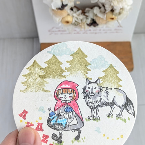 童話シリーズ【狼（オオカミ）はんこ：線画タイプ】消しゴム