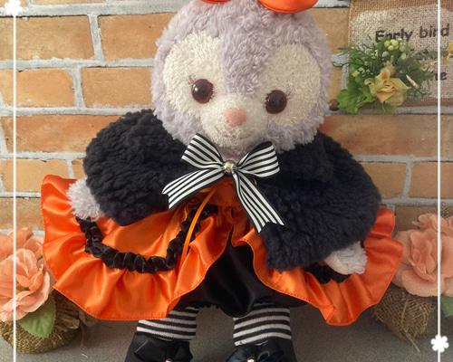 ステラルー♡コスチューム♡ぬいば♡ハロウィン♡オレンジ ハロウィン ステラルーSサイズ☆オレンジコスチューム☆黒ボアケープ6