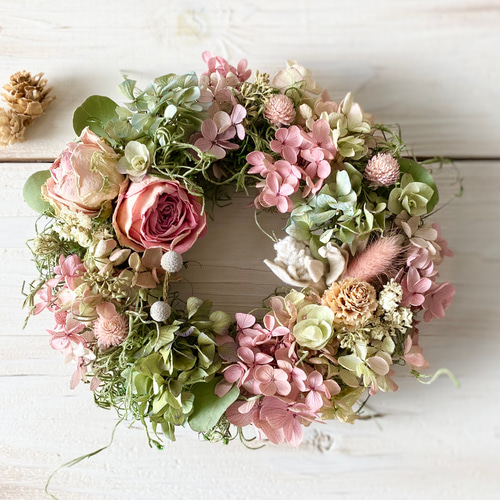 ◇初夏のリース◆紫陽花リース◇ナチュラル Flora's secret garden】夏 紫陽花のリース 生花に見える 高級