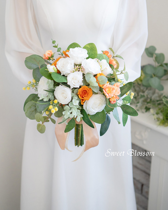 オーダーメイド】プリザーブドフラワーのクラッチブーケ＆ブートニア