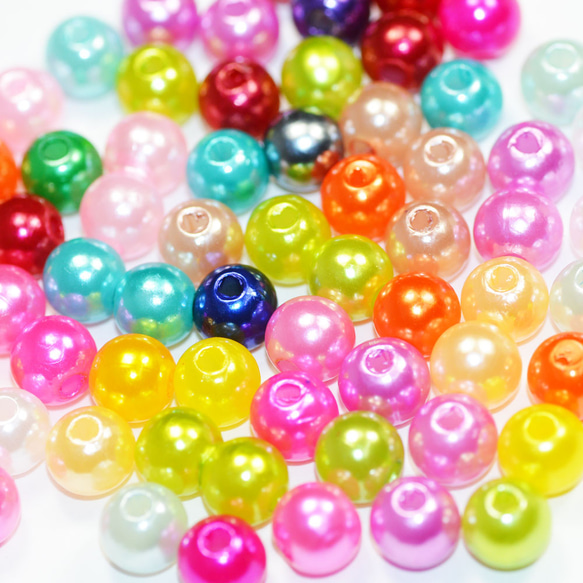 プラパール 6mm ミックスカラー ビーズ 5グラム入り CT013 2枚目の画像