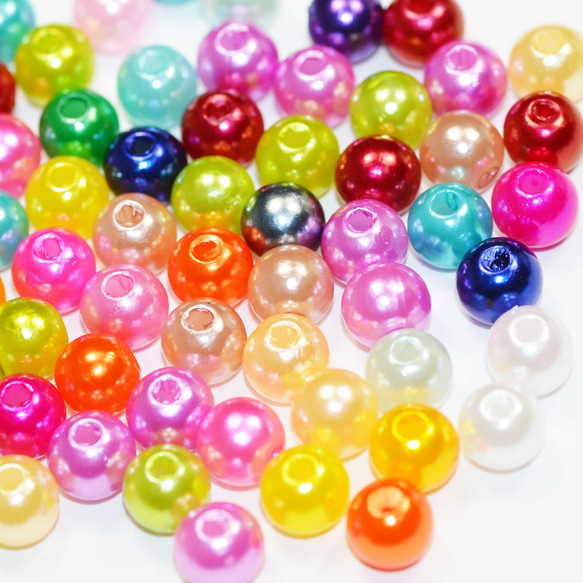 プラパール 6mm ミックスカラー ビーズ 5グラム入り CT013 3枚目の画像
