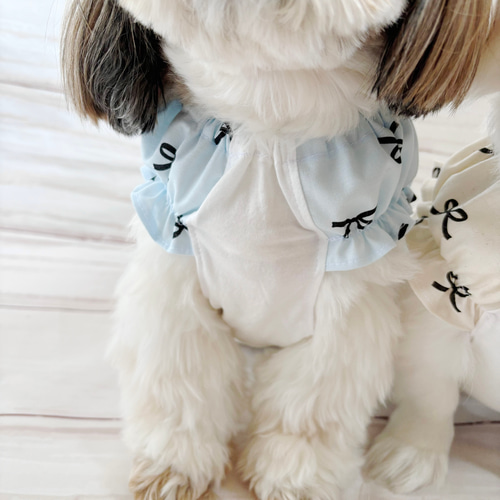 ☆ぴーろん様☆犬服☆ハンドメイド 犬服ハンドメイドリボンロンパ