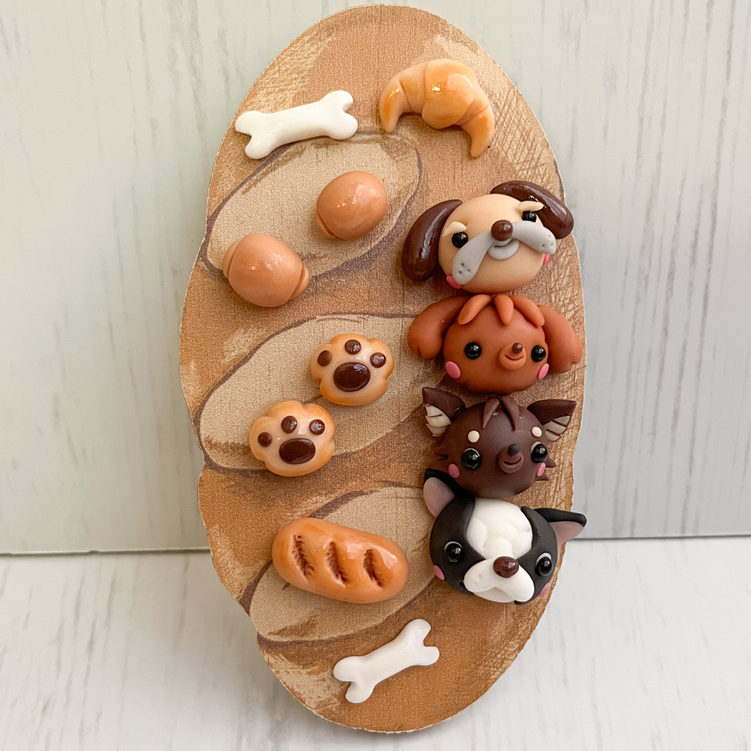 いろいろワンコパン こねこね小さなパン屋さん♪ ミニチュア 粘土細工