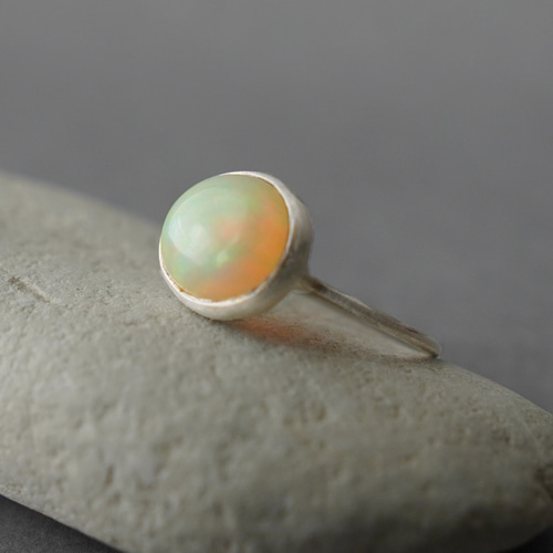 ☆【スーパーセール】【10月誕生石】 オパール シルバーリング 14号